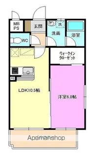 グランディフローラ(GRANDIFLORA)【D号室】の間取り