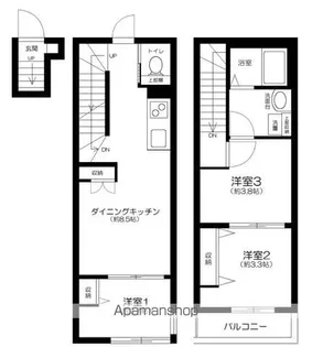 ソルナクレイシア新中野【2階】の間取り