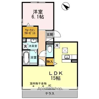 セジュールゆめみらい【106号室】の間取り