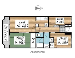 クレールメゾン【4階】の間取り