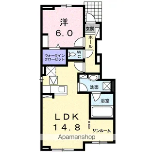 ソレイユ【1階】の間取り