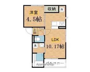 レアリゼ ケント【1階】の間取り