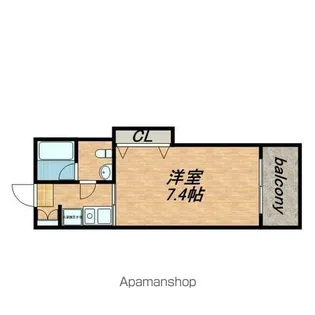 グレンパーク中川【407号室】の間取り