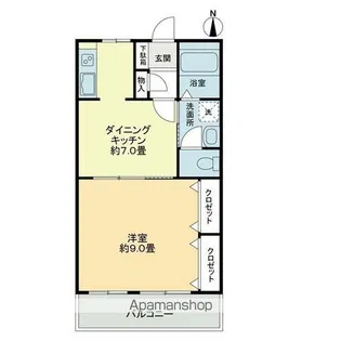 フォブール寺井【2階】の間取り