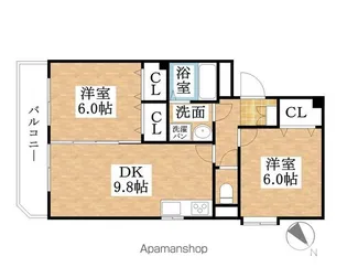 愛知県清須市阿原八幡【マンション】の間取り