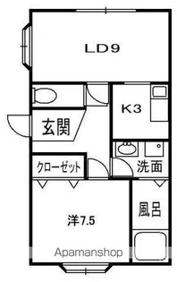 ドミシル乾【2階】の間取り