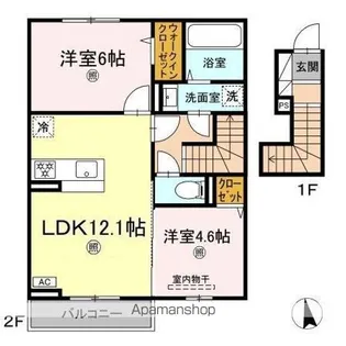 エフフォーリア【2階】の間取り
