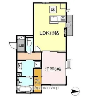 ヴィラ ホースシュー【1階】の間取り