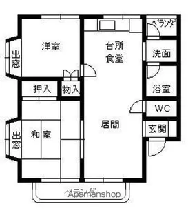 ユーベルハイツ【1階】の間取り