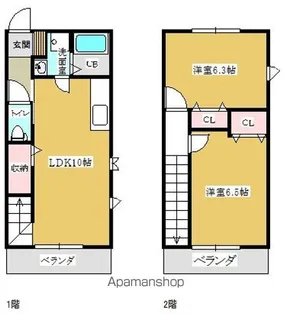 ベレッタ【1階】の間取り