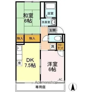 プリオールエフ A棟【1階】の間取り