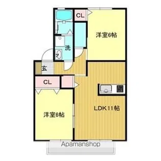 サンライフ旭【1階】の間取り