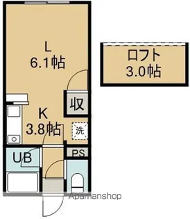 レジデンス本通【1階】の間取り