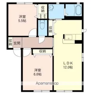 シャーメゾンC【2階】の間取り