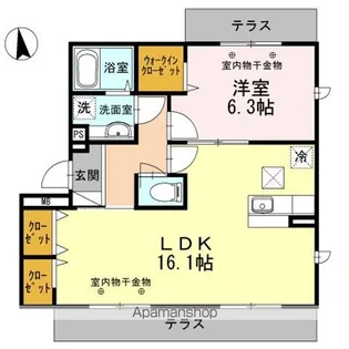 FRAMBOISEFRAISE FRAMBOISE【1階】の間取り