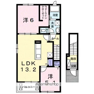 コンフォートW【2階】の間取り