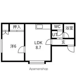 グランドール川下【201号室】の間取り
