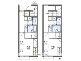 レオパレスプレジュール【2階】の間取り