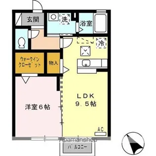 ル ソレイユ Ⅰ【1階】の間取り