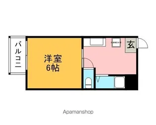ANNEX西新【505号室】の間取り