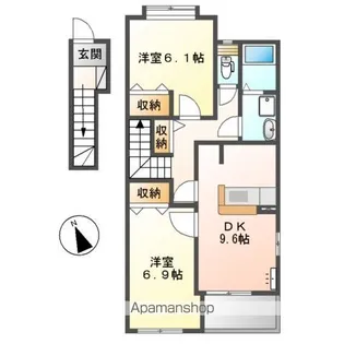 コーポ加藤【201号室】の間取り