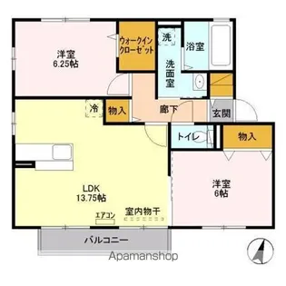 メルベーユ【2階】の間取り
