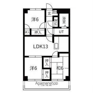 プロミネント四日市【2階】の間取り