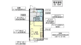 レオパレス愛【2階】の間取り