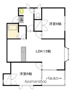 コーポDESIRE A棟【102号室】の間取り