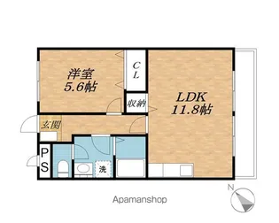 グッドウィル沖野【301号室】の間取り