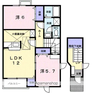 ラフィナートB【2階】の間取り