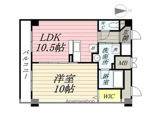 田町ガーデンハイツ【8階】の間取り