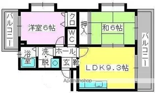 リヴェール伊賀【2階】の間取り