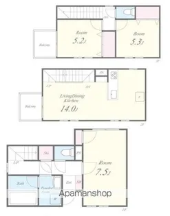 MI PATIO B棟【1階】の間取り