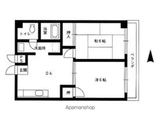 スカイコートイレブン【302号室】の間取り