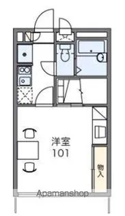 レオパレスエントラレ【2階】の間取り