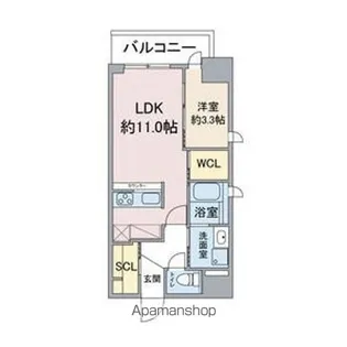 スリーアイランドタワー金山【9階】の間取り