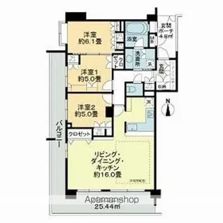 ディアプレイス中野野方【4階】の間取り