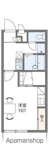 レオパレスピュア【2階】の間取り