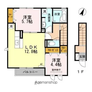 DヴェルジェⅢ【2階】の間取り
