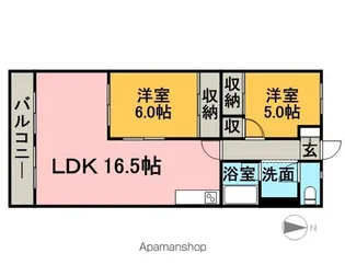 アステール【1階】の間取り