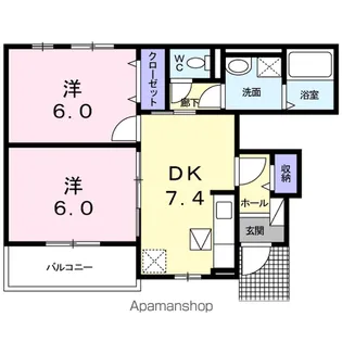 メゾン・グラシュー【1階】の間取り
