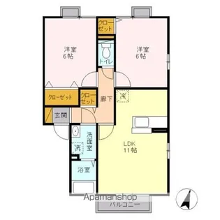 パルティール II【2階】の間取り