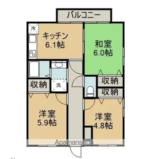 CONNECT善通寺【203号室】の間取り