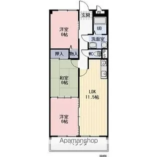 ラクール 中切【3階】の間取り