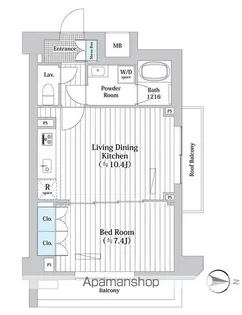 プレール・ドゥーク新宿WEST【4階】の間取り