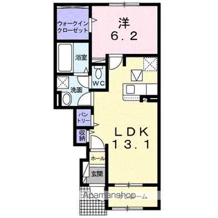 ミルレ クラージュ Ⅱ【1階】の間取り