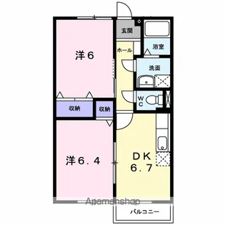 メゾン ボナール【1階】の間取り