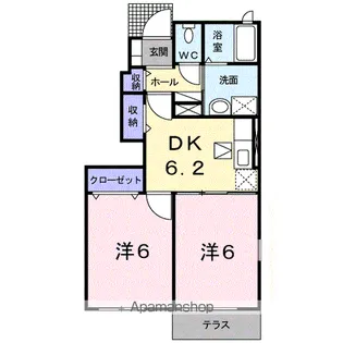 ブラッサム・ガーデン【1階】の間取り