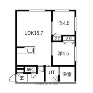 ONE STAGE琴似(ワンステージコトニ)【1階】の間取り